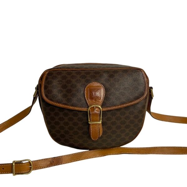 473k241928173 3 Celine Macadam Leather Shoulder Bag Brown Tea