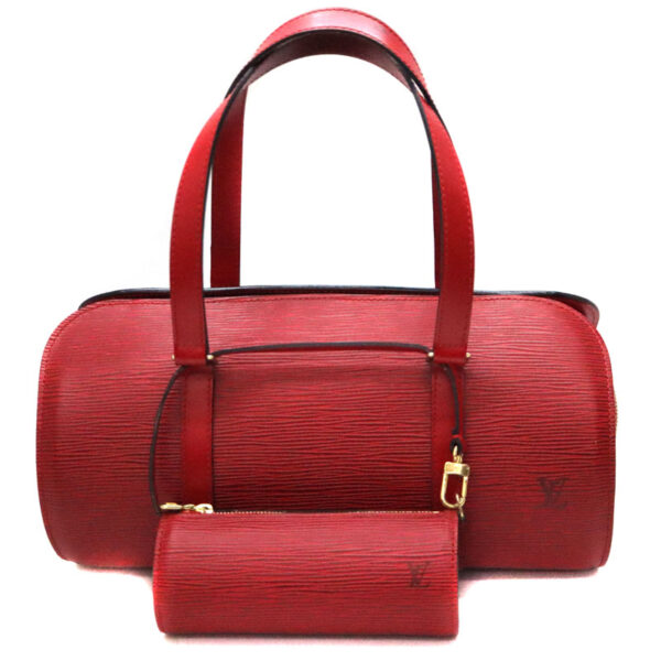 4768 1 Louis Vuitton Soufflot Handbag Epi Leather Castilian Red