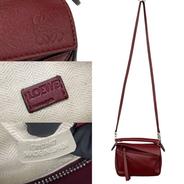 479l242287738 4 Loewe Puzzle Bag Small Leather 2way Shoulder Handbag Red