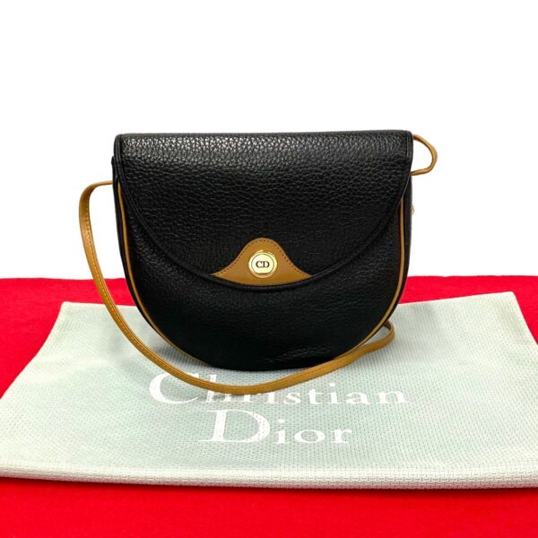 481l1584606 1 Christian Dior CD Leather Mini Shoulder Bag Black