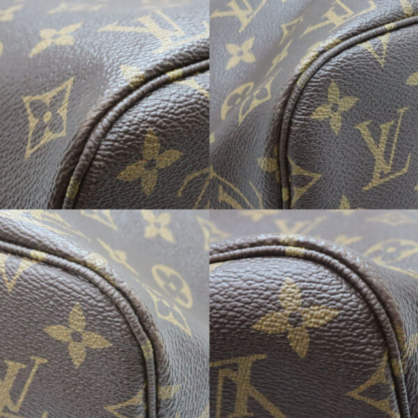 483 6 Louis Vuitton Neverfull MM Tote Bag Monogram Canvas Brown