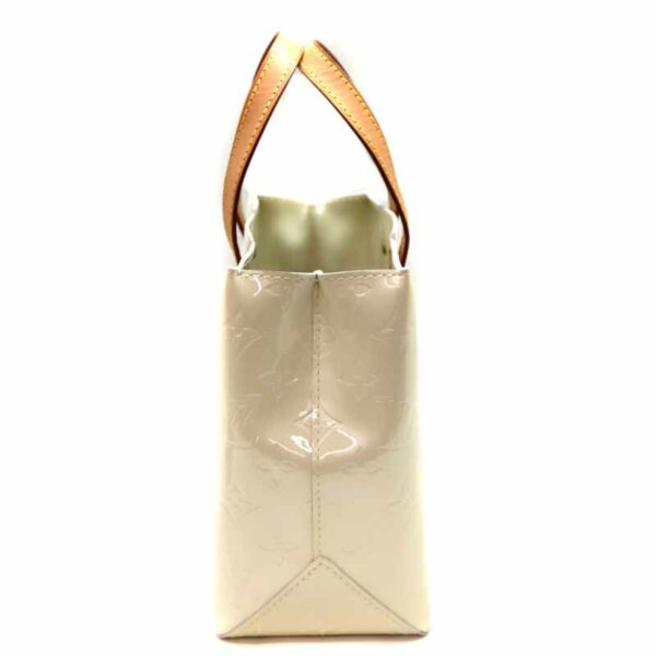 4876 4 Louis Vuitton Lead MM Handbag Vernis Leather White