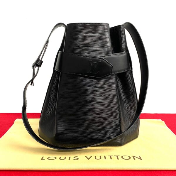 488l242655654 1 Louis Vuitton Sac De Paul PM Drawstring Shoulder Bag Epi Leather Black