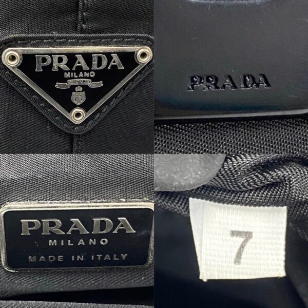 492a242721527 4 Prada Triangle Fittings Nylon Handle Tote Bag Black