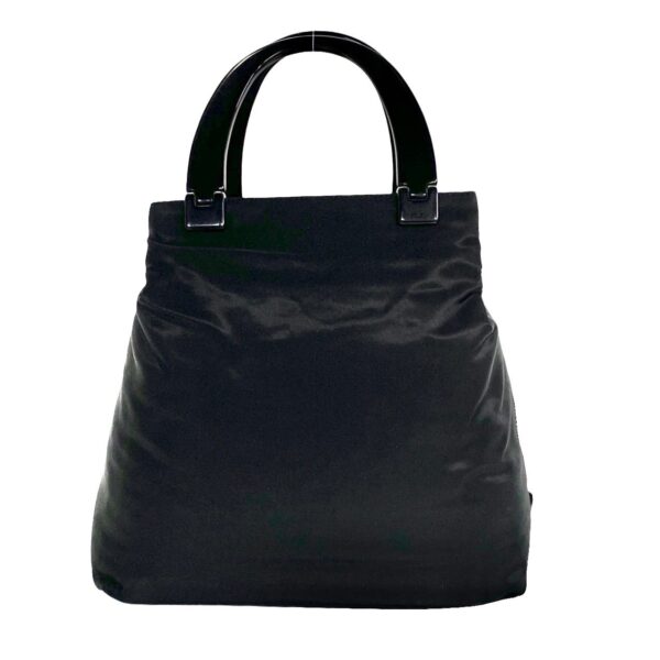 492a242721527 5 Prada Triangle Fittings Nylon Handle Tote Bag Black