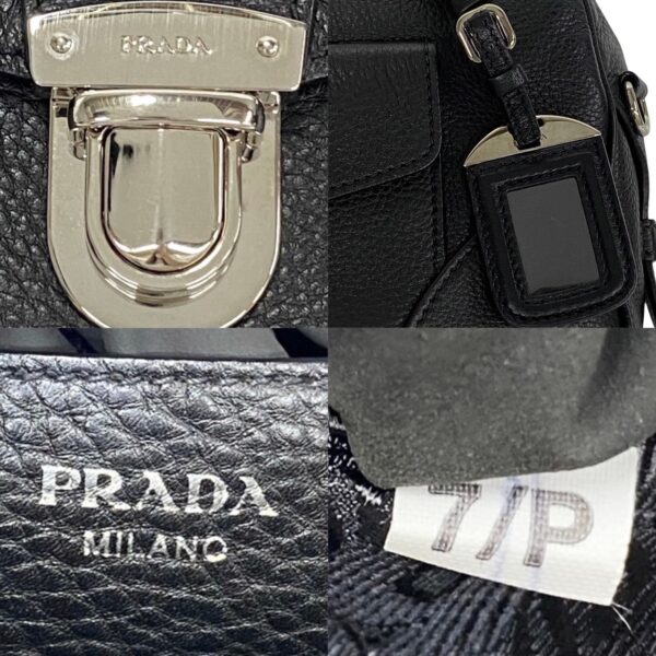 495a243302588 4 Prada Fittings Leather Nylon Mini Bag Black