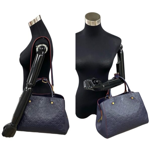 496a2092865 3 Louis Vuitton Montaigne BB 2WAY Handbag Empreinte Leather Navy Blue