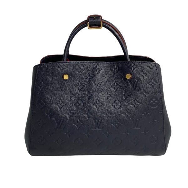 496a2092865 5 Louis Vuitton Montaigne BB 2WAY Handbag Empreinte Leather Navy Blue