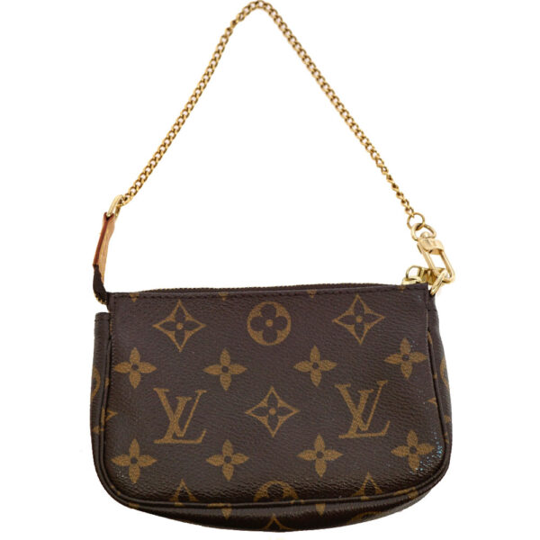 4970 2 Louis Vuitton Mini Pochette Accessories Pouch Canvas Brown