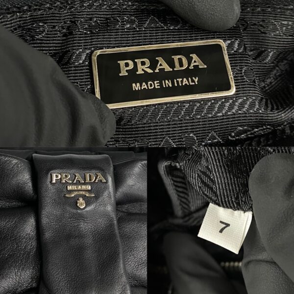 497a2170945 4 Prada Engraved Nylon Leather Tote Bag Black