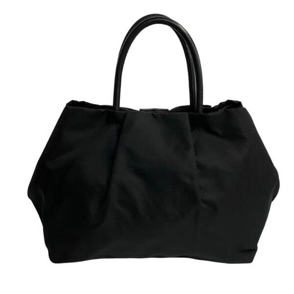 497a2170945 5 Prada Engraved Nylon Leather Tote Bag Black