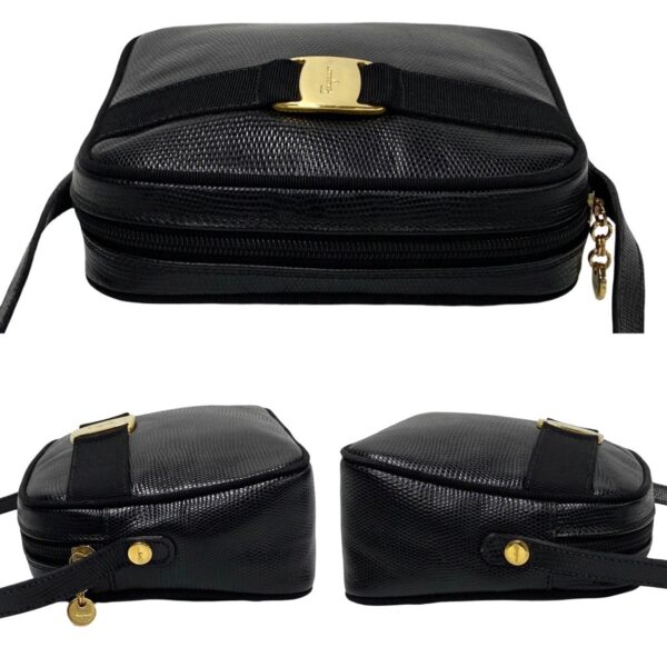 497a243315214 6 Salvatore Ferragamo Gancini Leather Shoulder Bag Pochette Black