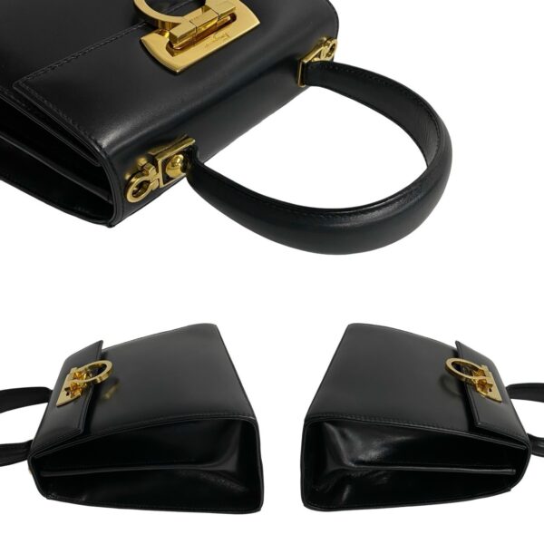 497a243372030 6 Salvatore Ferragamo Gancini Leather Shoulder Bag Black