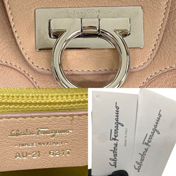 499a2218418 4 Salvatore Ferragamo Gancini Leather Handbag Pink Beige