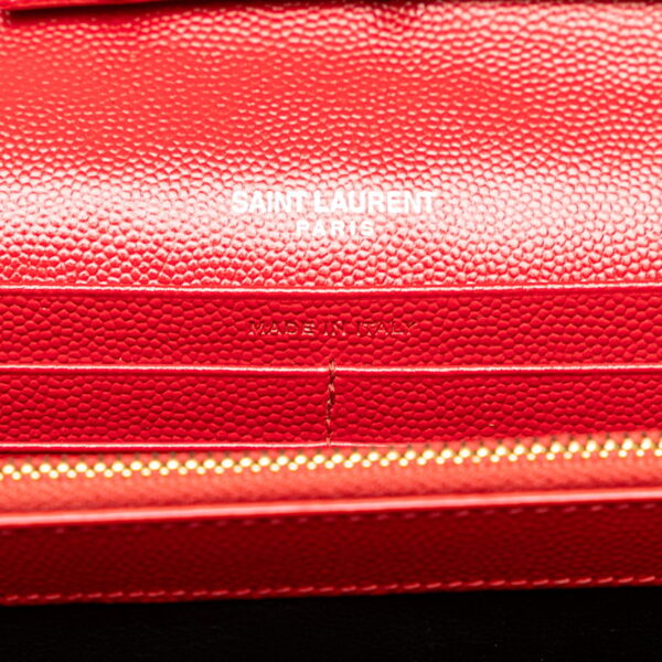 4gu16hooph1auta9 9 Saint Laurent YSL Quilted Chain Shoulder Bag Calf Red