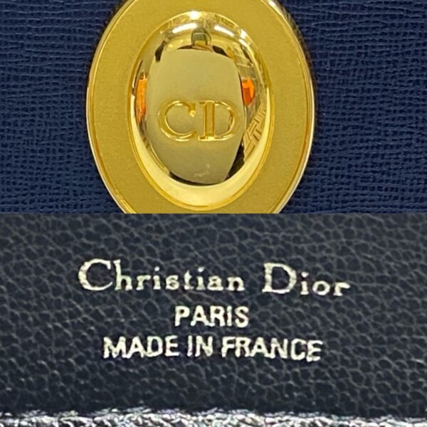 500a243481634 4 Christian Dior CD Leather Mini Bag Navy