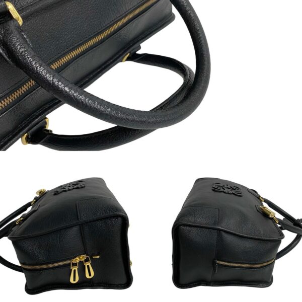 502a243482153 7 Loewe Amazona 36 Anagram Leather Mini Bag Black