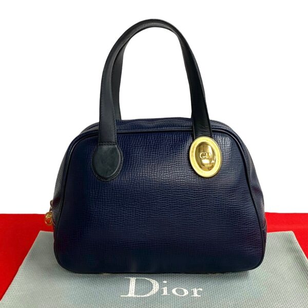 505a2494430 1 Christian Dior CD Leather Mini Bag Navy