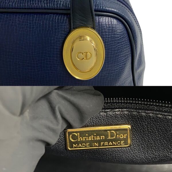 505a2494430 4 Christian Dior CD Leather Mini Bag Navy