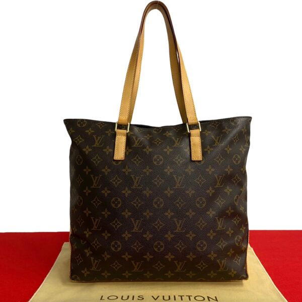 509b243898536 1 Louis Vuitton Cabas Mezzo Tote Bag Monogram Leather Brown