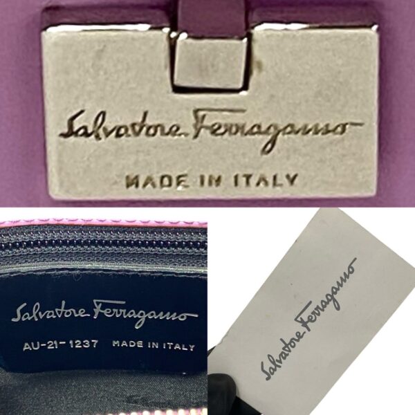 511b243994271 4 Salvatore Ferragamo Embossed Leather Tote Bag Purple