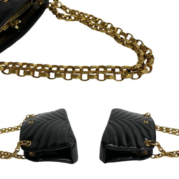 512b244038754 6 Chanel Coco Mark Leather Chain Mini Shoulder Pochette Black