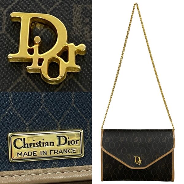 512b2612032 4 Christian Dior Leather Chain Shoulder Bag Brown