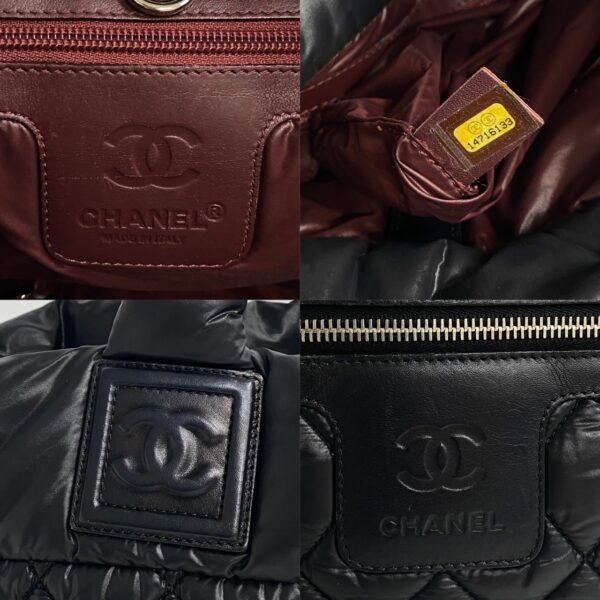 512b2712565 4 Chanel Coco Cocoon Coco Mark Nylon Mini Tote Bag Black