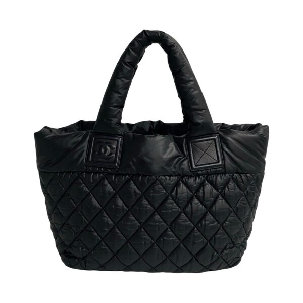 512b2712565 5 Chanel Coco Cocoon Coco Mark Nylon Mini Tote Bag Black