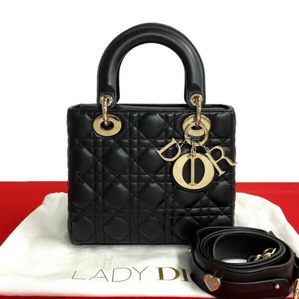 513b244054290 1 Christian Dior My Lady Dior Cannage Leather 2WAY Shoulder Bag