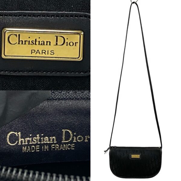 514b244174310 4 Christian Dior Trotter Canvas Shoulder Bag Black