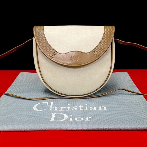 514b2733782 1 Christian Dior CD Leather Mini Shoulder Bag White