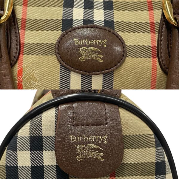 517c2863519 4 Burberry Nova Check Shadow Horse Canvas Leather Bag Beige