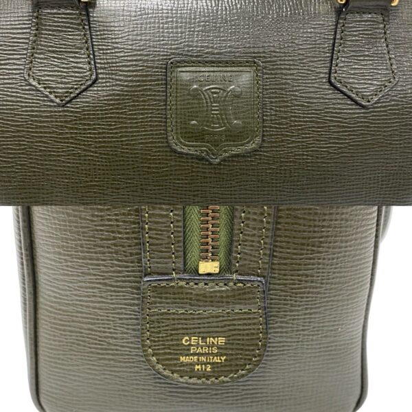 520c244598945 4 Celine Triomphe Leather Handbag Mini Khaki Green