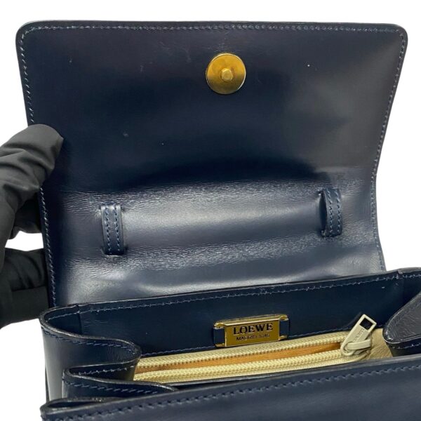 520c244599052 8 Loewe Anagram Leather 2way Shoulder Handbag Navy