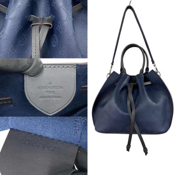 521c244581704 4 Louis Vuitton Girolatta 2WAY Shoulder Bag Mahina Leather Navy