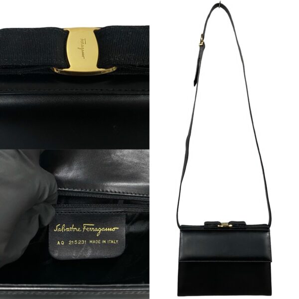 523c244609907 4 Salvatore Ferragamo Vara Leather Shoulder Bag Black