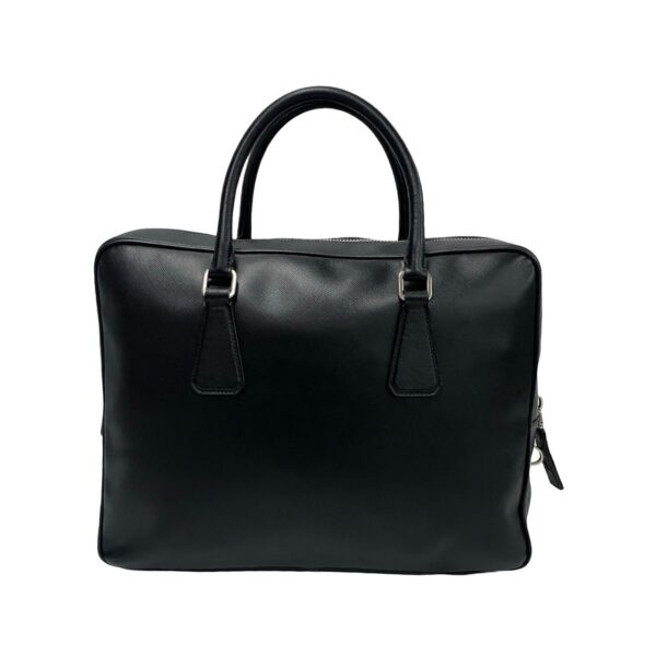 523c3084234 5 Prada Triangle Fittings Saffiano Leather Business Bag Black