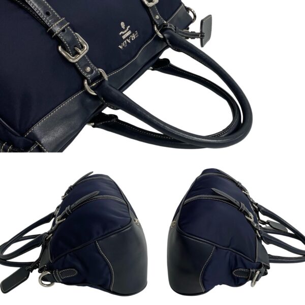 523c3101559 7 Prada Fittings Nylon Leather 2WAY Bag Navy