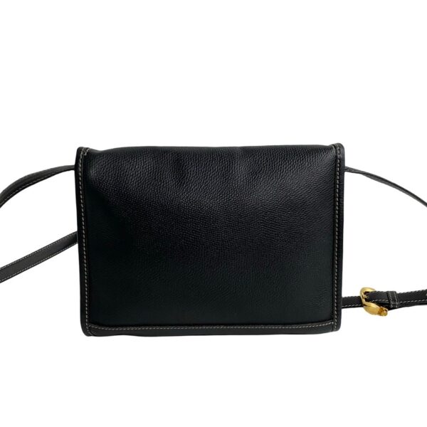 524c243389009 5 Loewe Anagram Leather Shoulder Pochette Sacoche Black