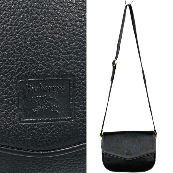 524c244564516 4 Burberry Shadow Horse Nova Leather Shoulder Bag Black