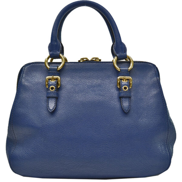 53489a 2 Miu Miu Shoulder Bag Leather Navy