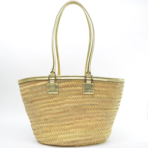 53592a 2 Loewe Anagram Straw Leather Shoulder Bag Natural