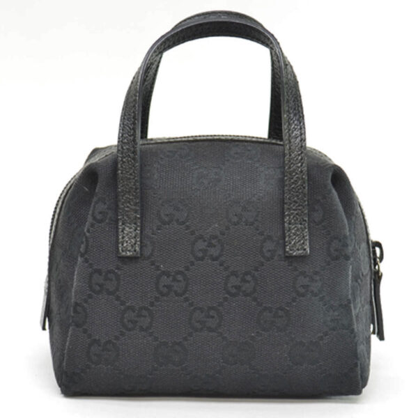 53741a 2 Gucci Handbag Canvas Black