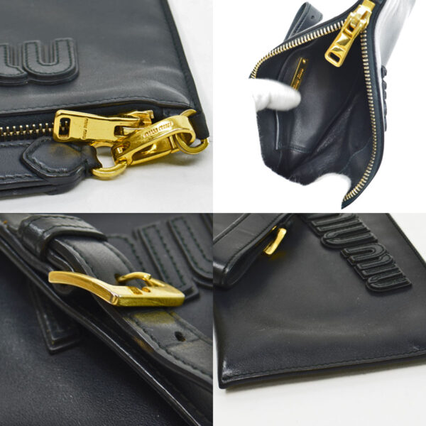 53829g 1 Miu Miu Pouch Leather Black