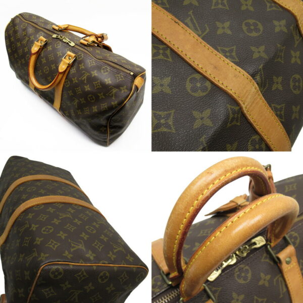 53950a 1 Louis Vuitton Keepall 45 Bag Monogram Canvas Brown