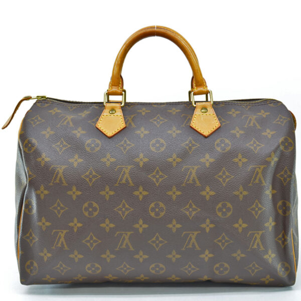 54056a 2 Louis Vuitton Speedy 35 Bag Monogram Canvas Brown