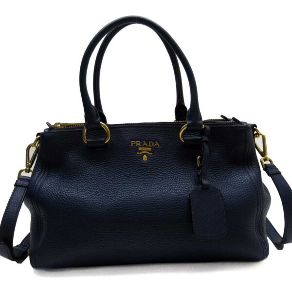 54161a Prada Shoulder Bag Leather Blue