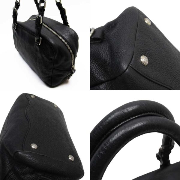 54191a 1 Prada Handbag Leather Black