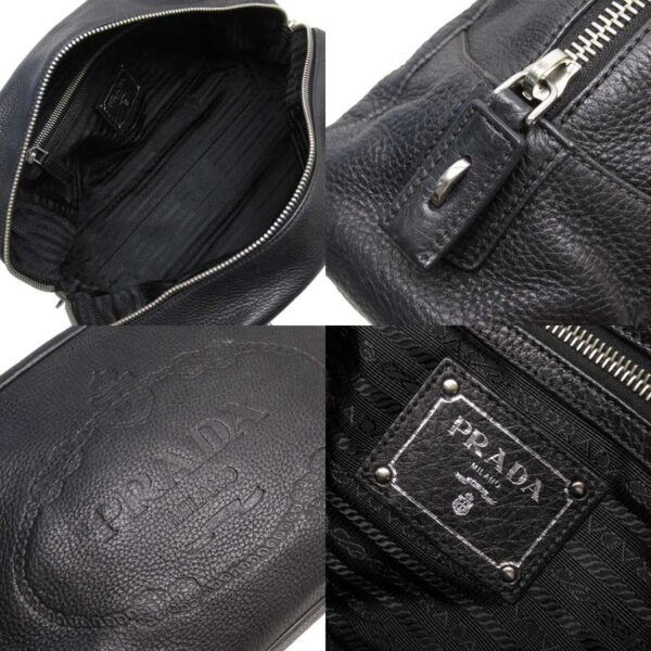 54191a 2 Prada Handbag Leather Black